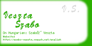 veszta szabo business card